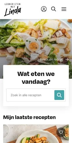 Anteprima del sito Lekker Eten Met Linda, media di Paesi Bassi per articoli sponsorizzati