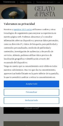 Vista previa del sitio Ethic, medio de España para artículos patrocinados