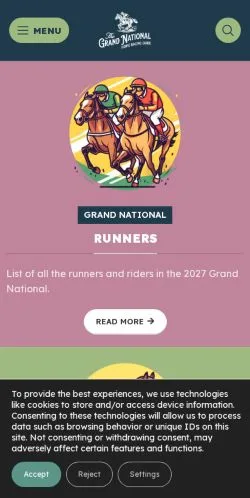 Anteprima del sito Grand National Horse Racing Guide, media di Stati Uniti per articoli sponsorizzati