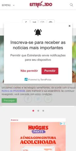 Anteprima del sito Estrelando, media di Brasile per articoli sponsorizzati