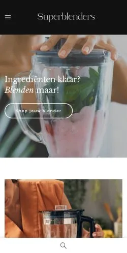 Voorbeeld van de site Superblenders, medium uit Verenigde Staten voor gesponsorde artikelen