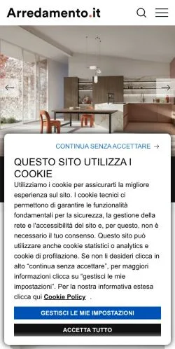 Anteprima del sito Arredamento, media di Italia per articoli sponsorizzati