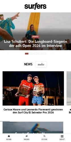 Anteprima del sito Surfers Mag, media di Germania per articoli sponsorizzati