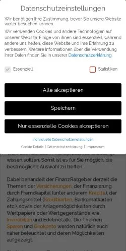 Anteprima del sito FinanzRatgeber, media di Austria per articoli sponsorizzati