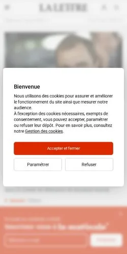 Anteprima del sito La Lettre, media di Francia per articoli sponsorizzati