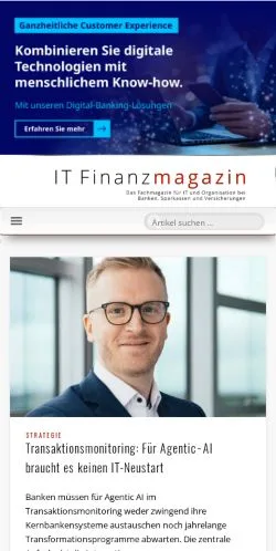Anteprima del sito IT Finanzmagazin, media di Germania per articoli sponsorizzati