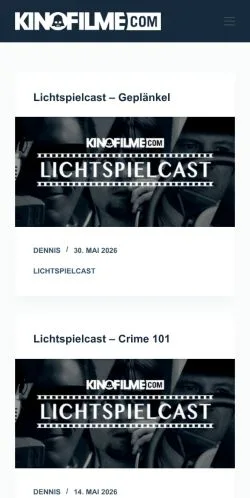 Podgląd witryny Kinofilme, medium z kraju Niemcy do artykułów sponsorowanych