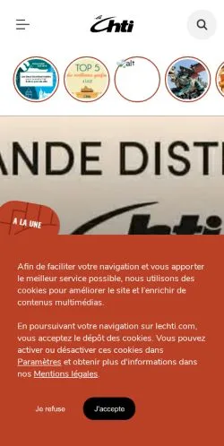 Anteprima del sito Le Chti, media di Francia per articoli sponsorizzati