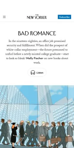Anteprima del sito The New Yorker, media di Stati Uniti per articoli sponsorizzati