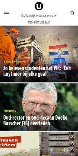 Forhåndsvisning av nettstedet UKrant, medium fra Nederland for sponsede artikler
