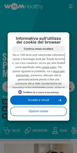 Anteprima del sito The Wom Healthy, media di Italia per articoli sponsorizzati