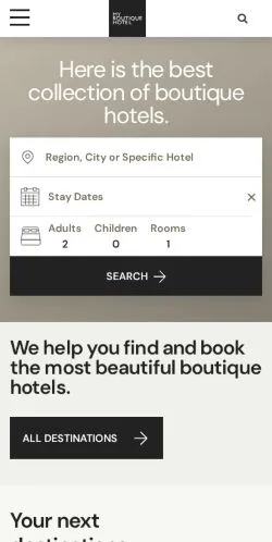 Vista previa del sitio MyBoutiqueHotel, medio de Francia para artículos patrocinados