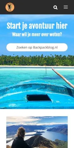 Aperçu du site Backpackblog, média de Pays-Bas pour articles sponsorisés