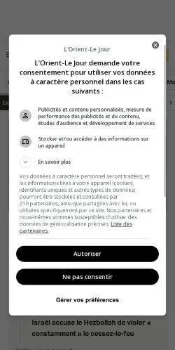 Aperçu du site L'Orient-Le Jour, média de France pour articles sponsorisés