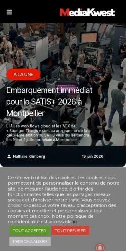 スポンサード記事向けのフランスメディア、Mediakwestのサイトプレビュー