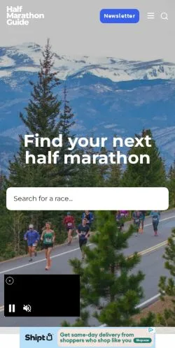 Aperçu du site Half Marathon Guide, média de États-Unis pour articles sponsorisés