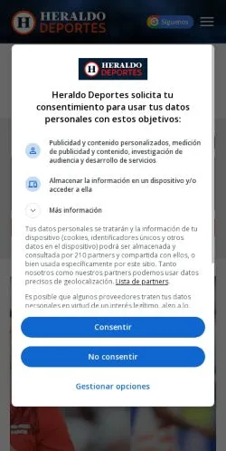 Anteprima del sito Heraldo Deportes, media di Messico per articoli sponsorizzati