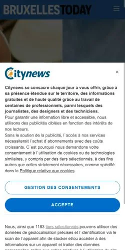 스폰서 기사용 벨기에 매체 BruxellesToday 사이트 미리보기
