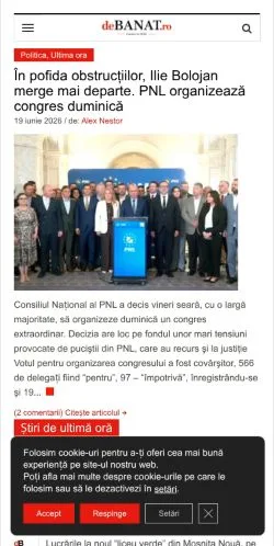 Podgląd witryny DeBanat, medium z kraju Rumunia do artykułów sponsorowanych