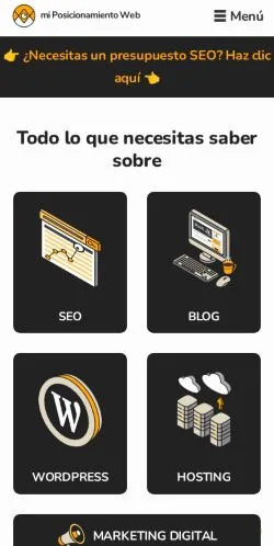 Anteprima del sito Mi Posicionamiento Web, media di Spagna per articoli sponsorizzati