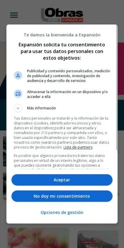 스폰서 기사용 멕시코 매체 Obras 사이트 미리보기