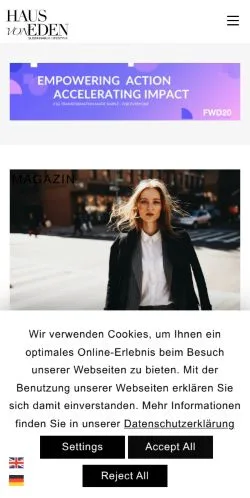 Anteprima del sito Haus von Eden, media di Germania per articoli sponsorizzati