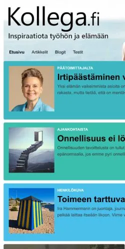 Podgląd witryny Kollega, medium z kraju Finlandia do artykułów sponsorowanych