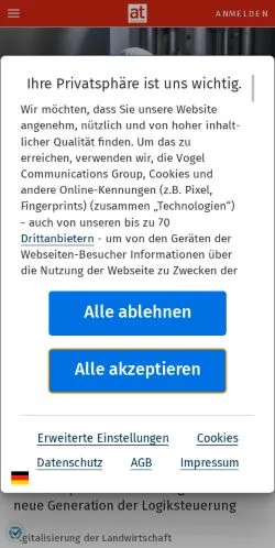 Anteprima del sito Aktuelle Technik, media di Svizzera per articoli sponsorizzati