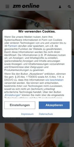 Anteprima del sito Zm-Online, media di Germania per articoli sponsorizzati