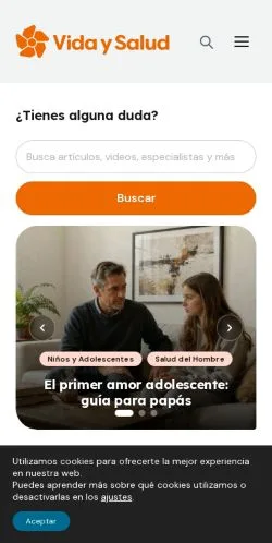 스폰서 기사용 스페인 매체 Vida y Salud 사이트 미리보기