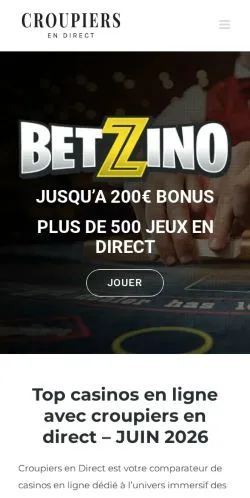 Anteprima del sito Croupiers En Direct, media di Francia per articoli sponsorizzati