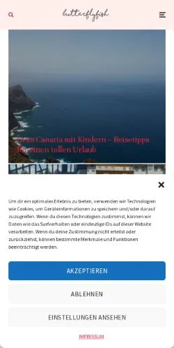 Voorbeeld van de site Butterflyfish, medium uit Duitsland voor gesponsorde artikelen