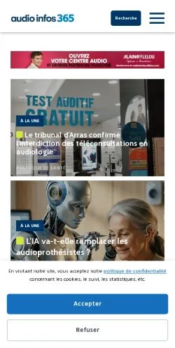 Anteprima del sito Audio Infos 365, media di Francia per articoli sponsorizzati