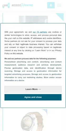 Preview of the NerdsHeaven website, a media outlet in Germany for sponsored articles