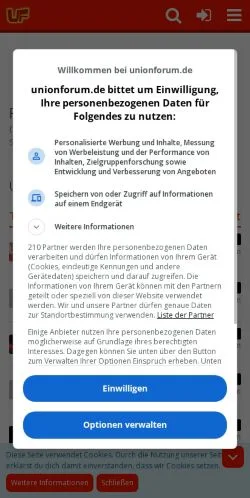 Aperçu du site Union Forum, média de Allemagne pour articles sponsorisés