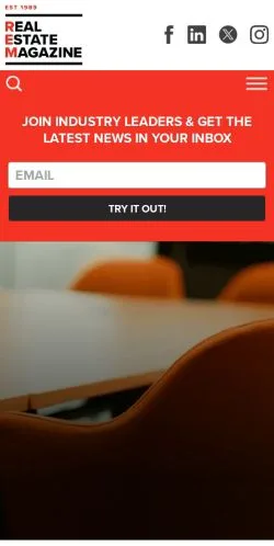 Anteprima del sito Real Estate Magazine, media di Canada per articoli sponsorizzati
