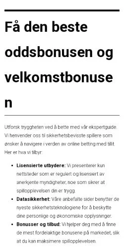 Aperçu du site bedretips.com, média de Norvège pour articles sponsorisés
