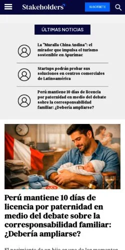 スポンサード記事向けのスペインメディア、Stakeholdersのサイトプレビュー