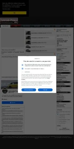 Podgląd witryny Autoweb France, medium z kraju Francja do artykułów sponsorowanych