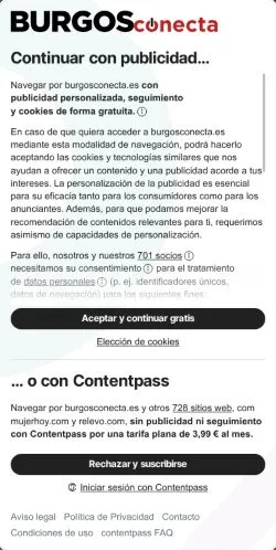 Anteprima del sito Burgosconecta, media di Spagna per articoli sponsorizzati