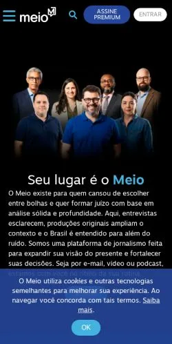 스폰서 기사용 브라질 매체 Canal Meio 사이트 미리보기