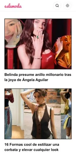 Voorbeeld van de site Es La Moda, medium uit Mexico voor gesponsorde artikelen