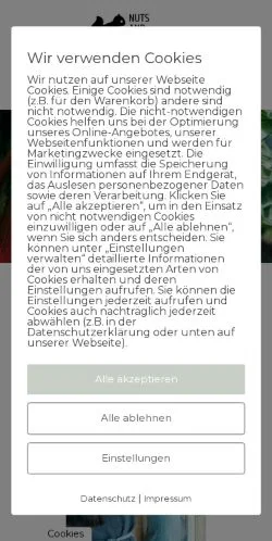 Anteprima del sito Nutsandblueberries, media di Germania per articoli sponsorizzati