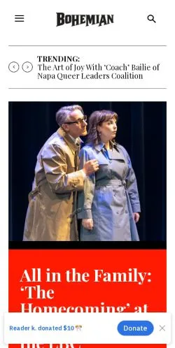 Anteprima del sito North Bay Bohemian, media di Stati Uniti per articoli sponsorizzati