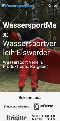 Anteprima del sito WassersportMax, media di Germania per articoli sponsorizzati