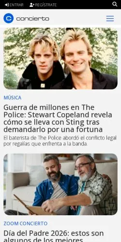 Anteprima del sito Radio Concierto Chile, media di Cile per articoli sponsorizzati