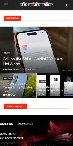 Anteprima del sito Themobileindian, media di Stati Uniti per articoli sponsorizzati