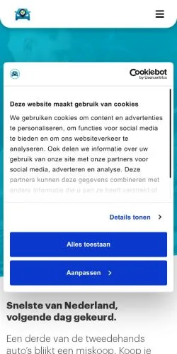 Anteprima del sito Occasionkeuring Nederland, media di Paesi Bassi per articoli sponsorizzati