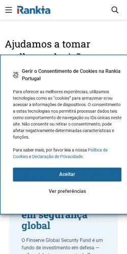 Anteprima del sito Rankia, media di Portogallo per articoli sponsorizzati