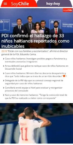 Anteprima del sito Soychile, media di Spagna per articoli sponsorizzati